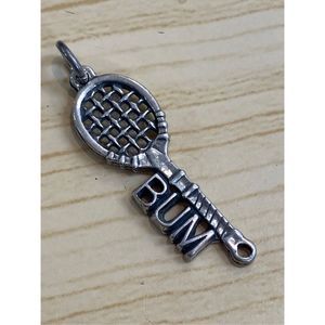 Tennis Bum Sterling Silver Jewelry Charm #sports #tennis bum #tennis game